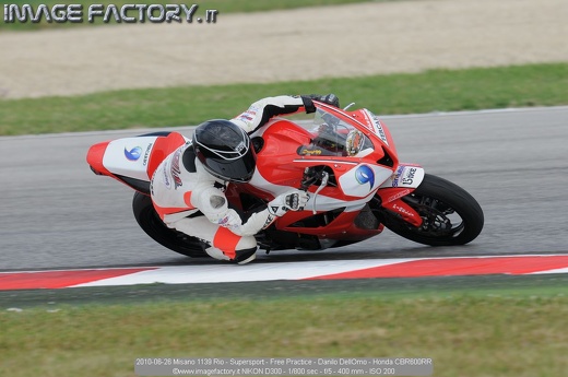 2010-06-26 Misano 1139 Rio - Supersport - Free Practice - Danilo DellOmo - Honda CBR600RR